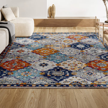 Kirman Bohemian Medallion Area Rug